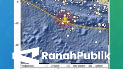 Info Gempa Mag: 5.1, 30-Jun-24 23:06:25 WIB, Lok: 9.68 LS, 107.41 BT (250 km Barat Daya KAB-PANGANDARAN-JABAR), Kedalaman: 10 Km