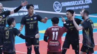 Bank Sumsel Babel Tumbangkan Juara Bertahan di Final Four Proliga 2025 Kediri