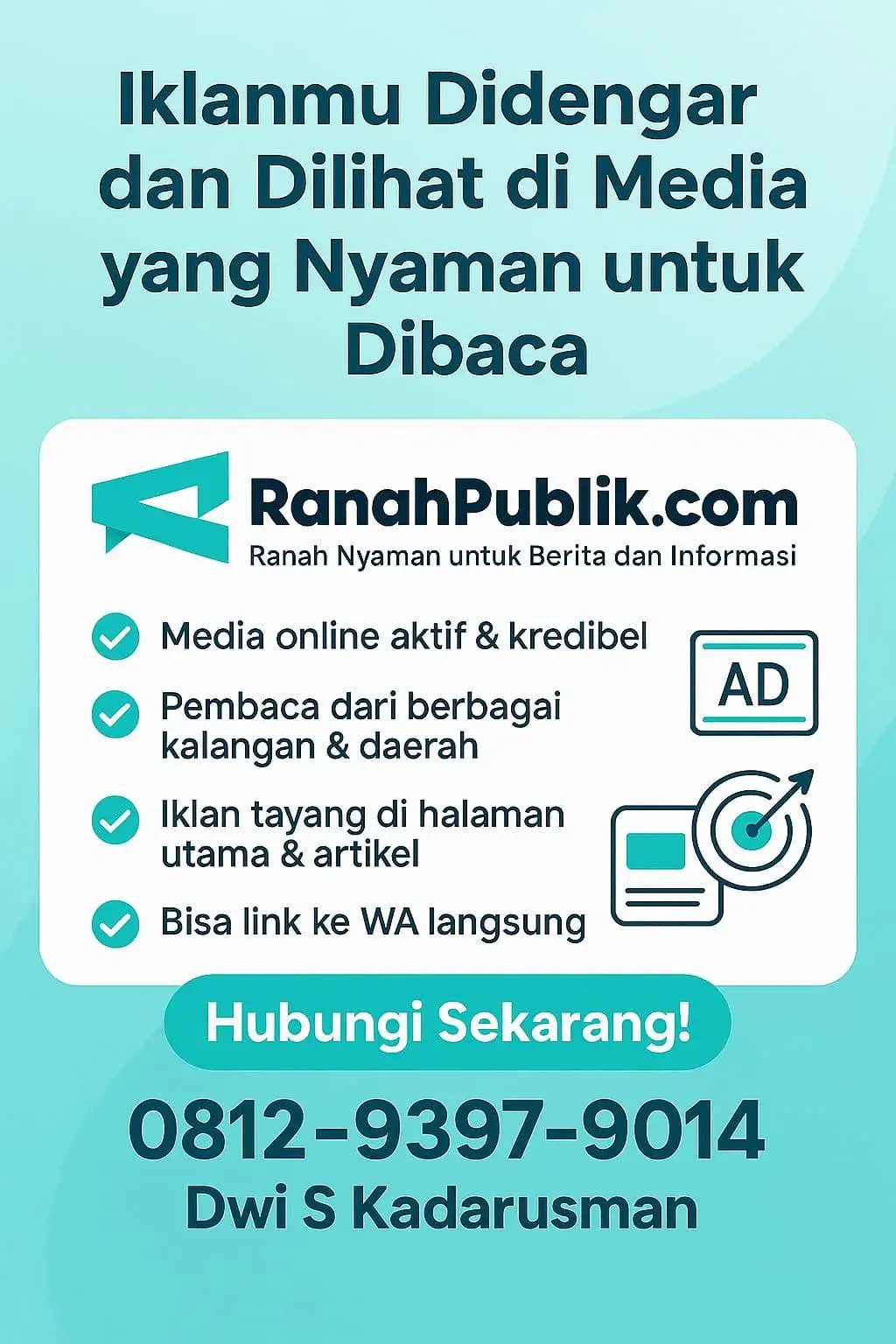 Klik untuk pasang iklan di Ranah Publik